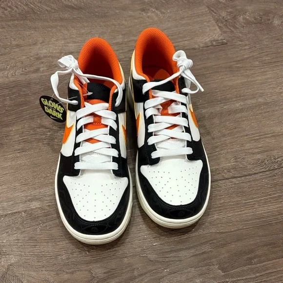 Nike Black and Orange Glow Sneakers - Picture 2 of 10